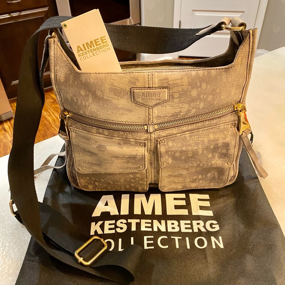 Aimee Kestenberg Metallic Hobo Shoulder Crossbody